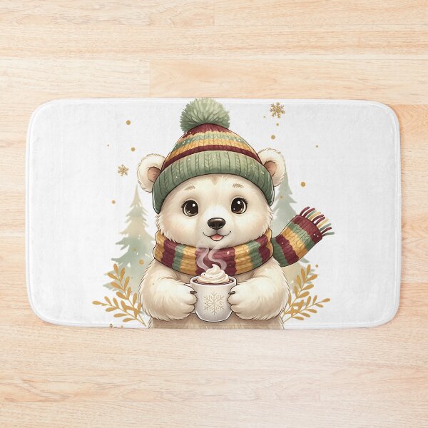 Item preview, Cozy Winter Bear — Hot Cocoa Moment designed and sold by Mora Atelier Designs.