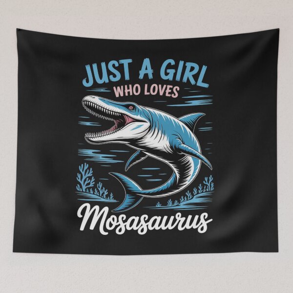 Item preview, Just a Girl Who Loves Mosasaurus Dinosaur T-Shirt | Cute Marine Reptile Gift for Dino Lovers designed and sold by Clairenity Studio.