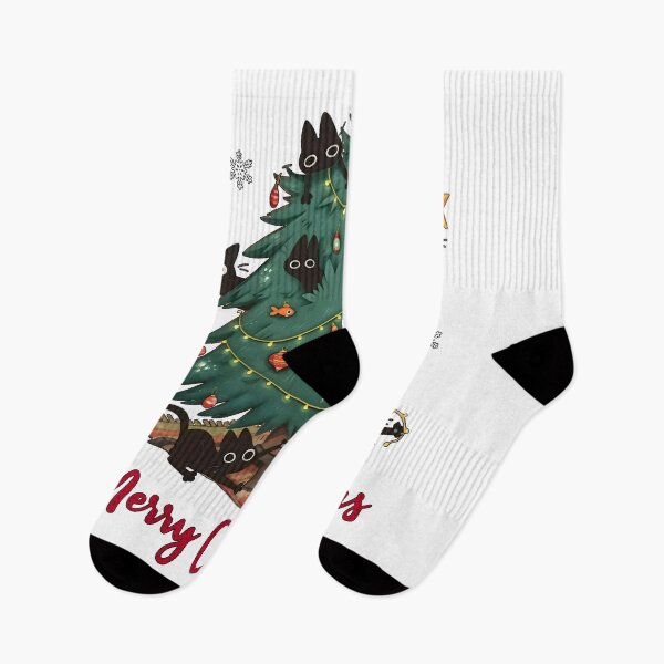 Item preview, Merry Christmas Tree And Cat Cute Christmas / Cat Owner Christmas Gift Cat Lover Gift Men Woman Kids  designed and sold by Taylor  ART.