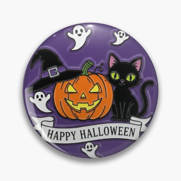 Item preview, Cute and Spooky Halloween Badge designed and sold by LilyRoseOfficial.