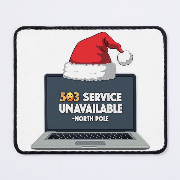 Item preview, Holiday Debugging Sticker | Santa 503 Error | Christmas Developer Humor Gift designed and sold by Dev Life Designs.