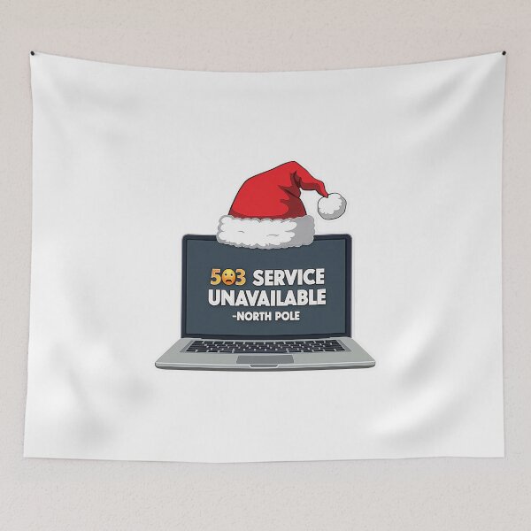Item preview, Holiday Debugging Sticker | Santa 503 Error | Christmas Developer Humor Gift designed and sold by Dev Life Designs.
