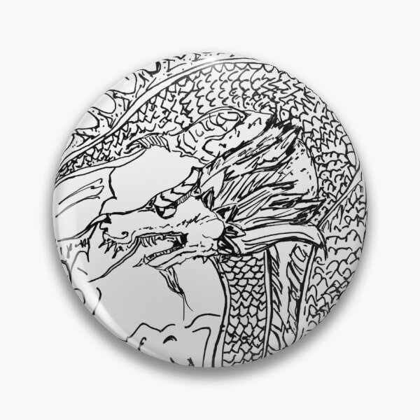 Item preview, Hand Drawn Chinese Dragon Circle designed and sold by dragonsinn.