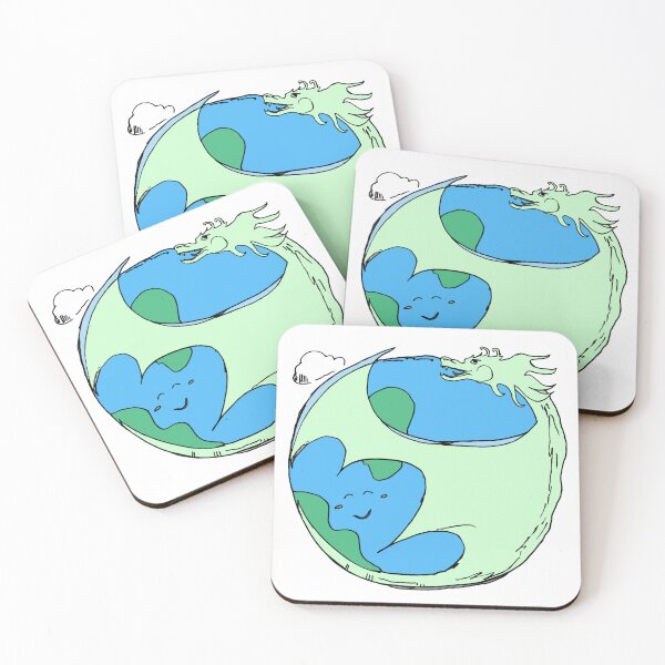 Item preview, Dragon Hugging Planet Earth designed and sold by dragonsinn.