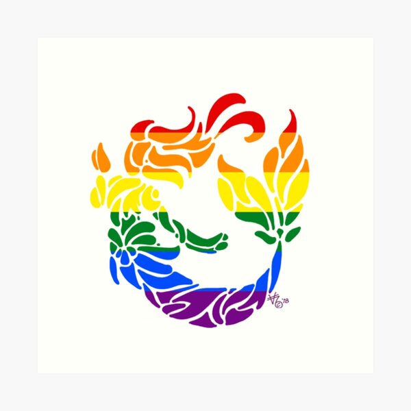 Swim to the Rainbow Art Print