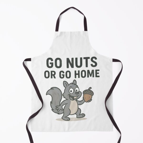 Item preview, Go Nuts or Go Home Funny Squirrel Cartoon Design. designed and sold by The-T-In-Retro.