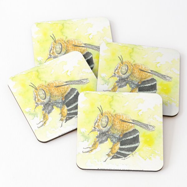Item preview, Blue Banded Bee – Australian Watercolour Painting designed and sold by ArtwithKellie.
