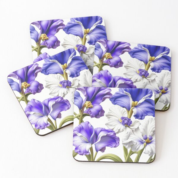 Item preview, Patrón abstracto de flores de iris tropical designed and sold by LanaGustavsson.