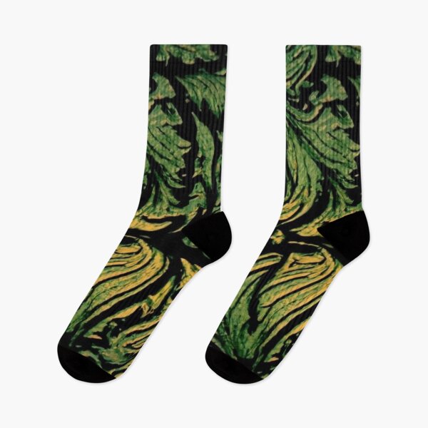 Item preview, template: half green and half black, solid color gradient, picture, fabric, illustration, graphic, black, gold, green designed and sold by gulka8.