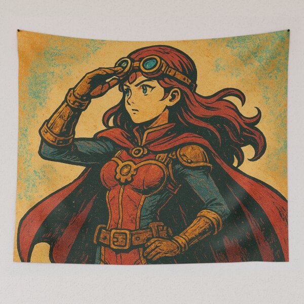 Item preview, Steampunk Supergirl: The Explorer of the Steam Skies designed and sold by JonelleTshirts.