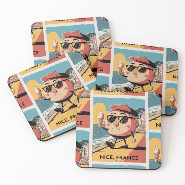 Item preview, Nice, France Travel Poster |  French Cartoon  designed and sold by LeQuirks.