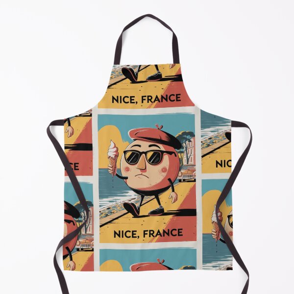 Item preview, Nice, France Travel Poster | French Cartoon designed and sold by LeQuirks.