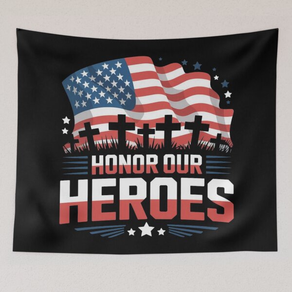 Item preview, Honor our heroes shirt memorial day designed and sold by DreamOnShirts.