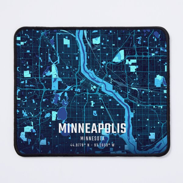 Item preview, Minneapolis Midnight City Map designed and sold by HomeLivingCo.