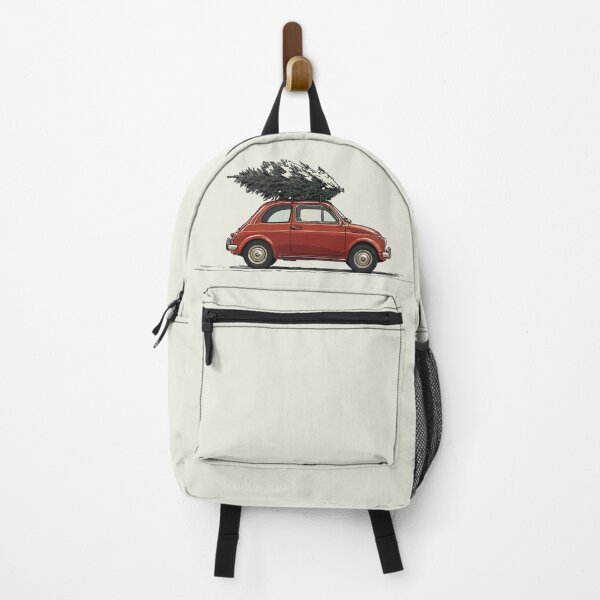 Item preview, Vintage Fiat with Christmas Tree designed and sold by blackdogshop.