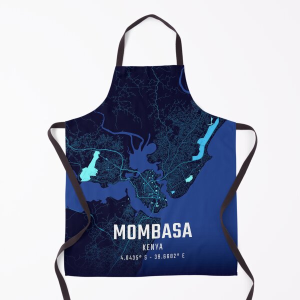 Item preview, Mombasa Midnight City Map designed and sold by HomeLivingCo.