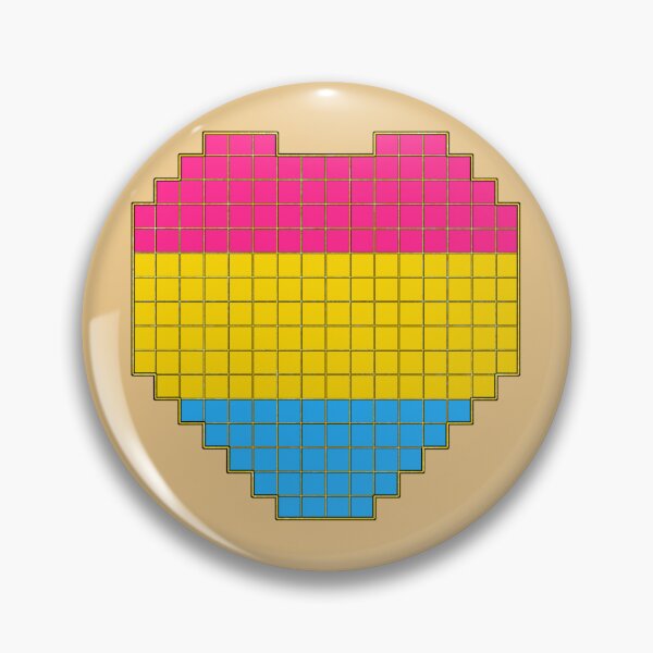Item preview, Pansexual Pride Flag Pixel Heart designed and sold by Neuro_Nerd.