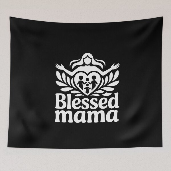 Item preview, Blessed Mama Heart Design - Spiritual Family Gratitude Tee designed and sold by Reichcorp.