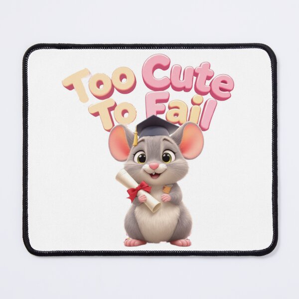 Item preview, Zippy Mouse Graduation Art – Too Cute To Fail designed and sold by Zippy Creation.