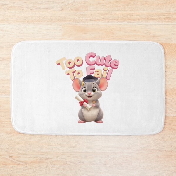 Item preview, Zippy Mouse Graduation Art – Too Cute To Fail designed and sold by Zippy Creation.