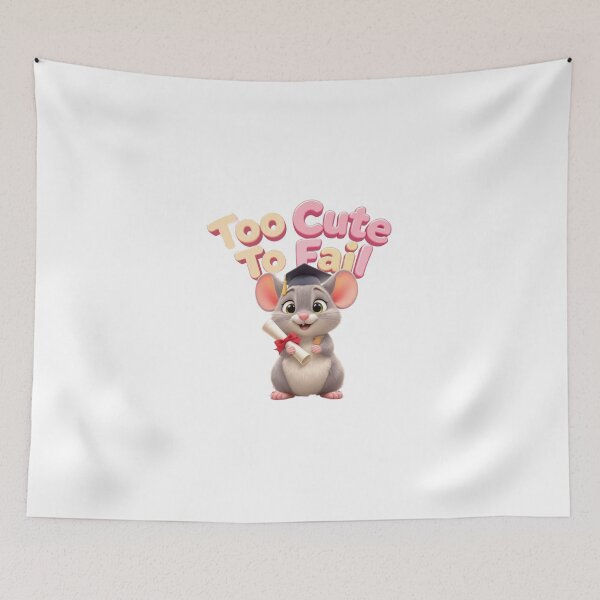 Item preview, Zippy Mouse Graduation Art – Too Cute To Fail designed and sold by Zippy Creation.