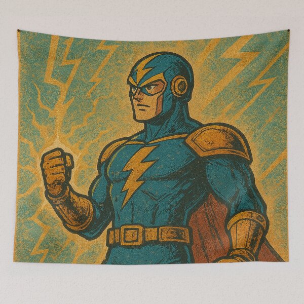 Item preview, Blue Lightning: Classic Bronze Age Comic Book Hero designed and sold by JonelleTshirts.