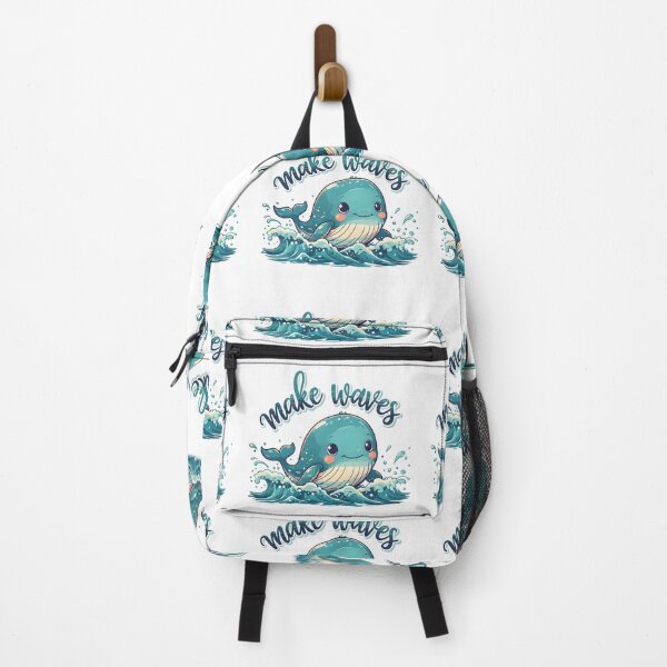 Item preview, whale, waves, illustration, ocean waves designed and sold by TrueArtVibes.