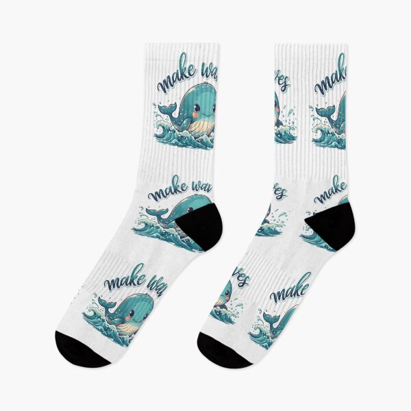 Item preview, whale, waves, illustration, ocean waves designed and sold by TrueArtVibes.