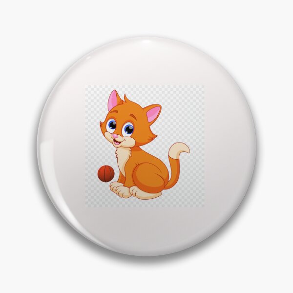 Item preview, Playful orange kitty with ball designed and sold by TinyPlanetArt.