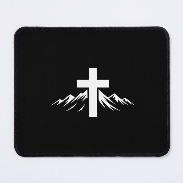 Item preview, Faith Over Fear Cross & Mountains Inspirational Tee designed and sold by Reichcorp.