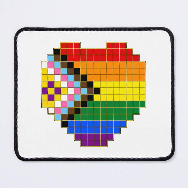 Artikelvorschau, Progress Pride Flag Pixel Heart entworfen und verkauft von Neuro_Nerd.