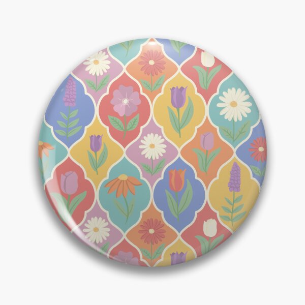 Item preview, Bright Floral Frame Pattern – Colorful Botanical Art with Cheerful Flowers designed and sold by The Colorful Corner.