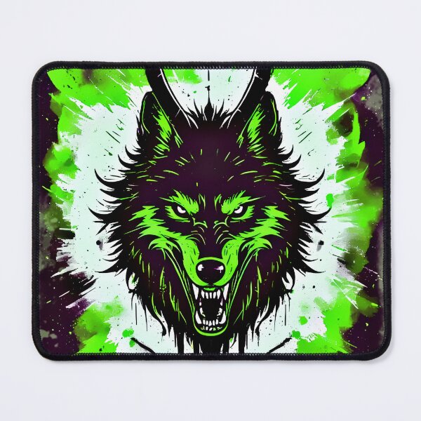 Item preview, Alpha Wolf | Green Cyber Howl Synthwave designed and sold by Neer arts.