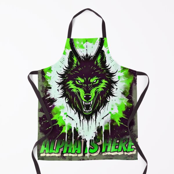 Item preview, Alpha Wolf | Green Cyber Howl Synthwave designed and sold by Neer arts.