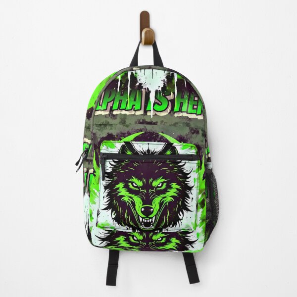 Item preview, Alpha Wolf | Green Cyber Howl Synthwave designed and sold by Neer arts.