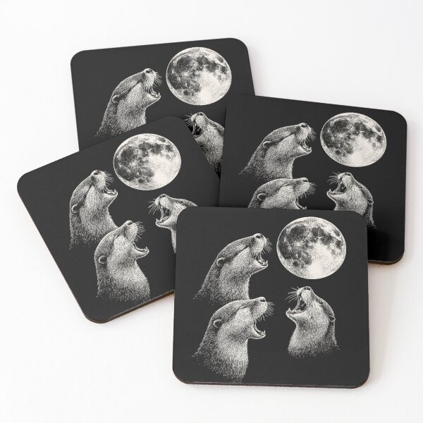 Item preview, Funny Three Otters Moon Shirt – Animal Meme Nature Design designed and sold by SassCity.