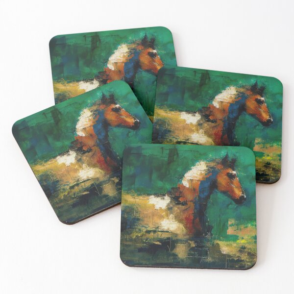 Item preview, Abstract Horse Green Gold designed and sold by caracatita75.