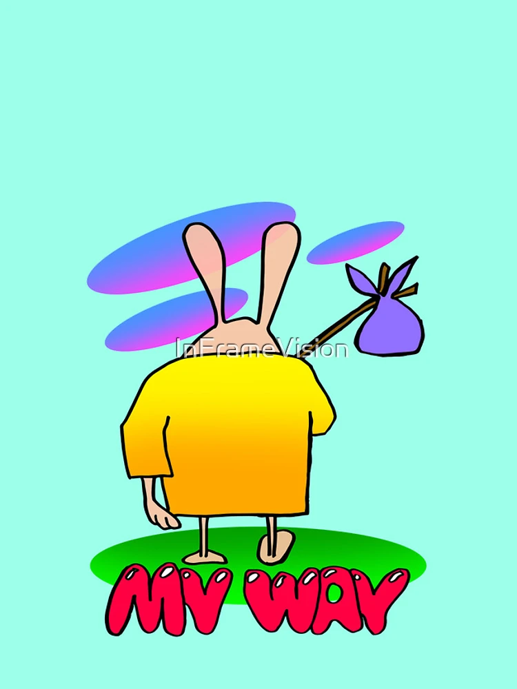 Thumbnail 4 of 4, iPhone Case, Cartoon Rabbit Walking Away – My Way designed and sold by InFrameVision.