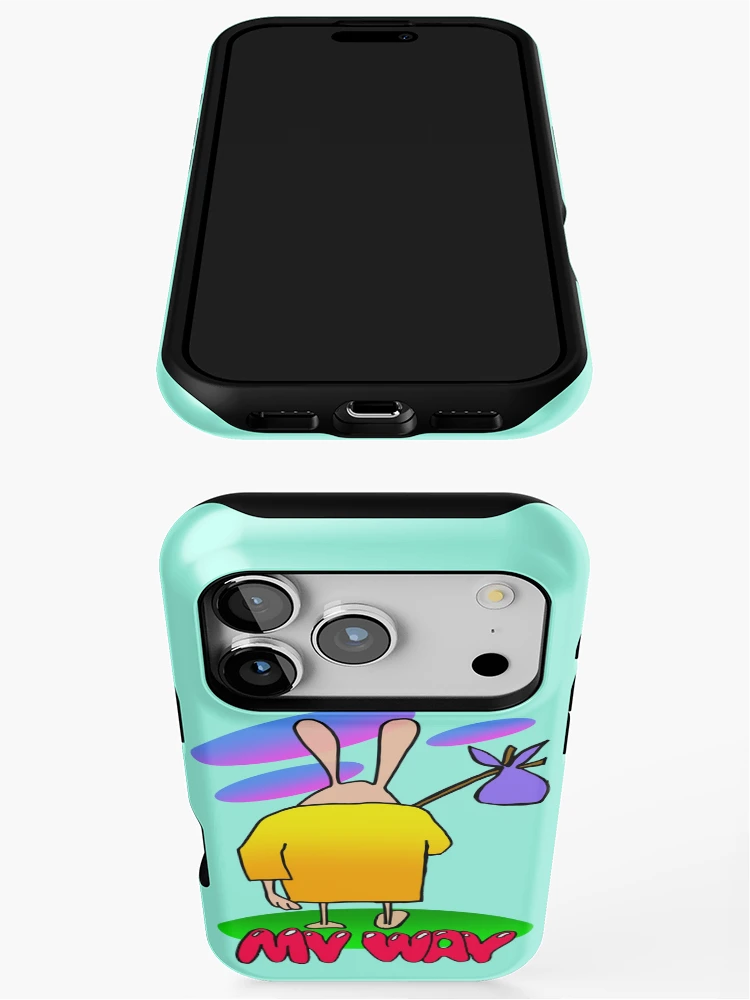 Thumbnail 3 of 4, iPhone Case, Cartoon Rabbit Walking Away – My Way designed and sold by InFrameVision.