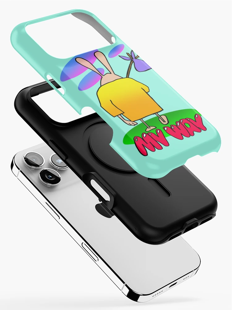 Thumbnail 2 of 4, iPhone Case, Cartoon Rabbit Walking Away – My Way designed and sold by InFrameVision.