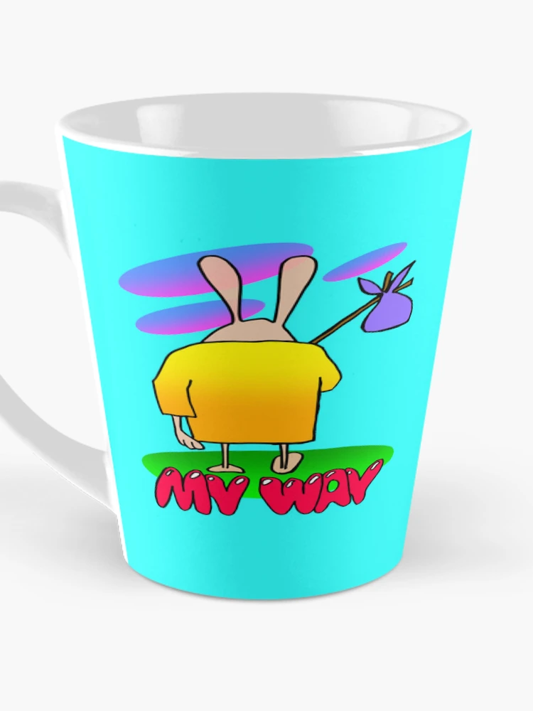 Thumbnail 3 of 4, Coffee Mug, Cartoon Rabbit Walking Away – My Way designed and sold by InFrameVision.