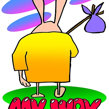Artwork thumbnail, Cartoon Rabbit Walking Away – My Way by InFrameVision