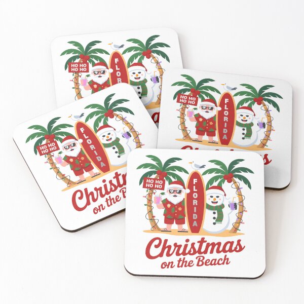Item preview, Funny Florida Beach Christmas Vacation With Santa And Snowman designed and sold by chattsuede.