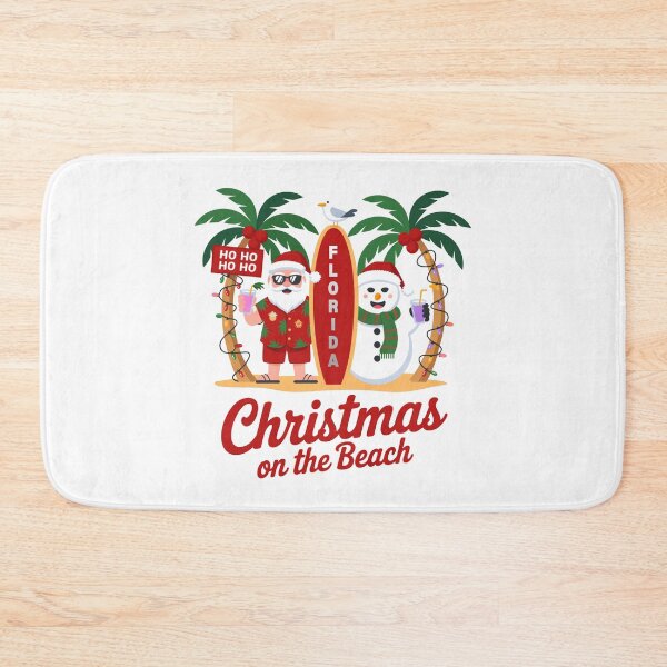 Item preview, Funny Florida Beach Christmas Vacation With Santa And Snowman designed and sold by chattsuede.