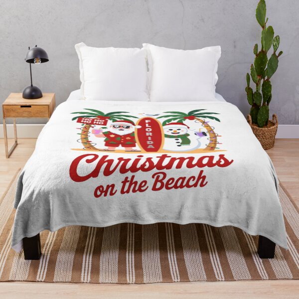Item preview, Funny Florida Beach Christmas Vacation With Santa And Snowman designed and sold by chattsuede.
