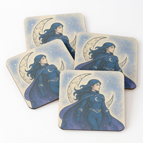 Item preview, Supergirl of the Moonlit Night: The Cosmic Watcher designed and sold by JonelleTshirts.