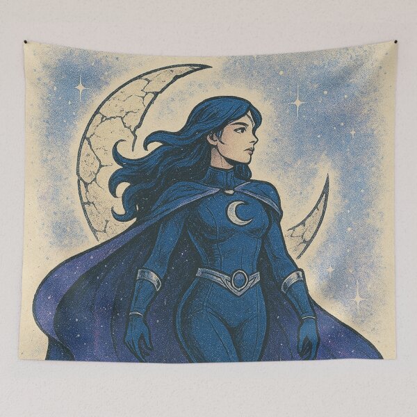 Item preview, Supergirl of the Moonlit Night: The Cosmic Watcher designed and sold by JonelleTshirts.