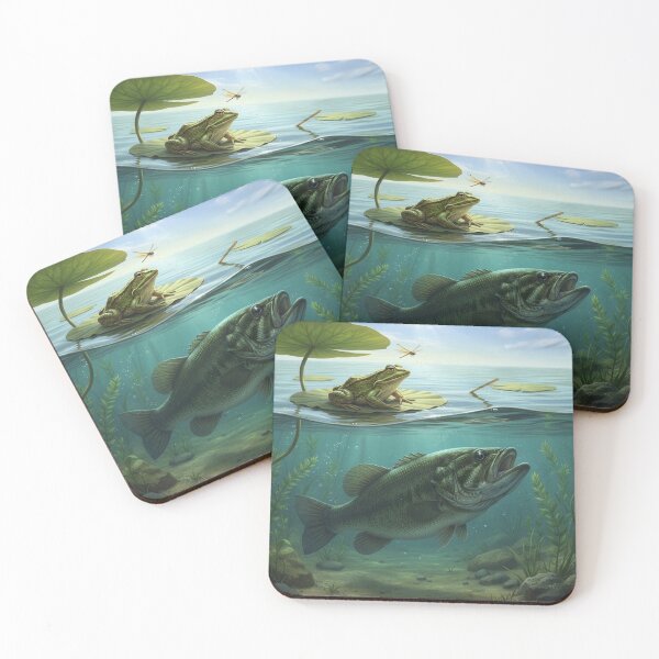 Item preview, Big bass hunting designed and sold by GiftiqueNook.