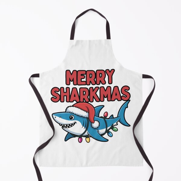 Item preview, Funny Beach Christmas Shark Pun Merry Sharkmas Cartoon designed and sold by chattsuede.