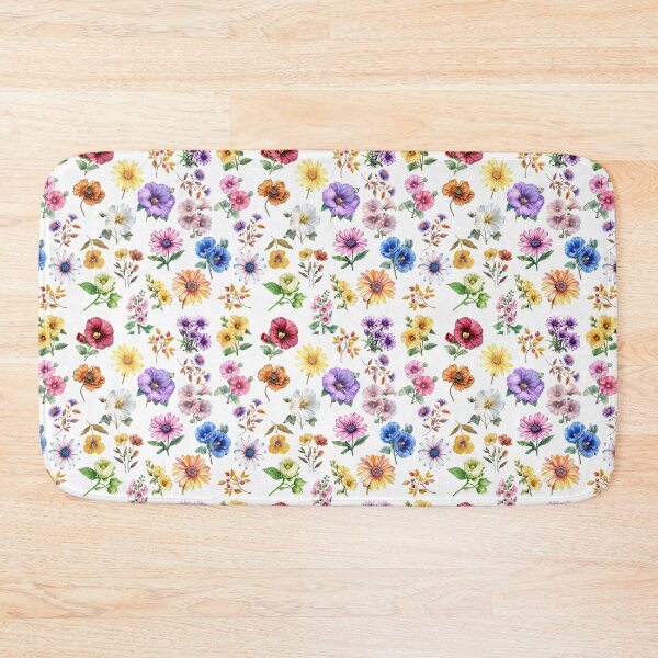 Item preview, Colorful Garden Flowers Watercolor Pattern designed and sold by PAPIRO SIGLO XXI.